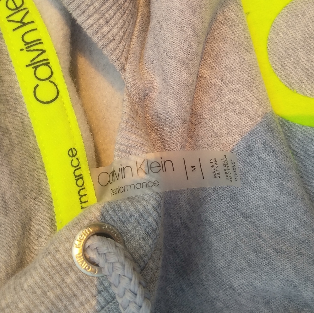 NWT Calvin Klein Gray Hoodie Performance M - Picture 4 of 9